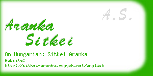 aranka sitkei business card